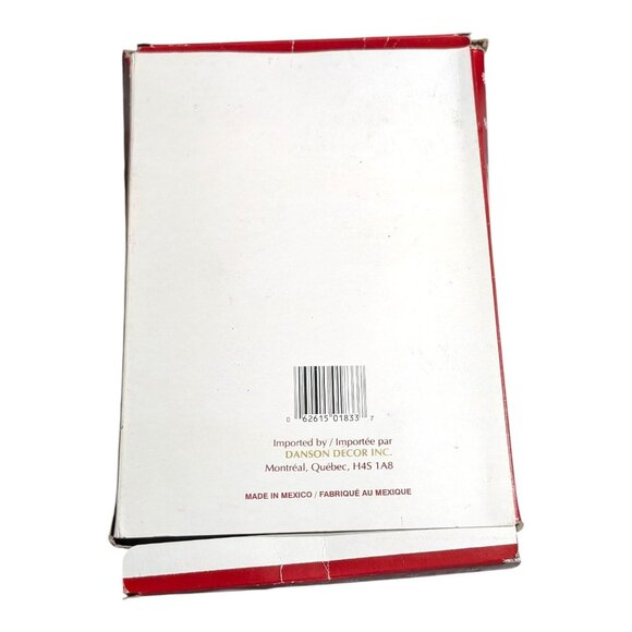 Danson Decor 6 Pc Glass Ornaments Red Gold Glitter Hand Decorated Mexico - Picture 6 of 6